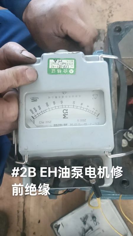 #2B EH油泵电机修前绝缘