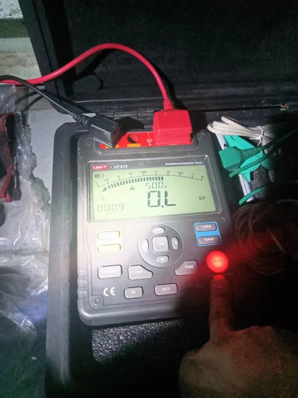 2#机小机A.B胶球泵电机电缆绝缘测量数据全部合格9