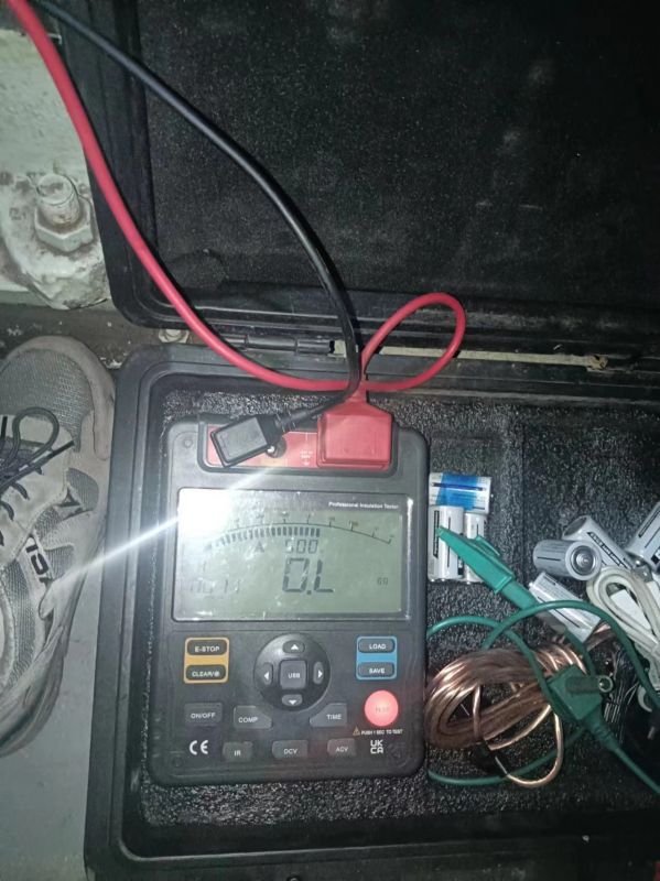 2#机小机A.B胶球泵电机电缆绝缘测量数据全部合格1