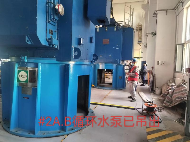 #2A.B循坏水泵已吊出