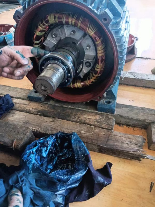 #2B  EH油泵电机轴承安装加油2