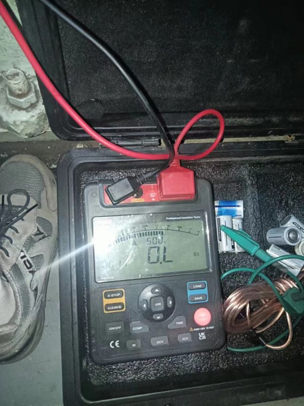 2#机小机A.B胶球泵电机电缆绝缘测量数据全部合格4