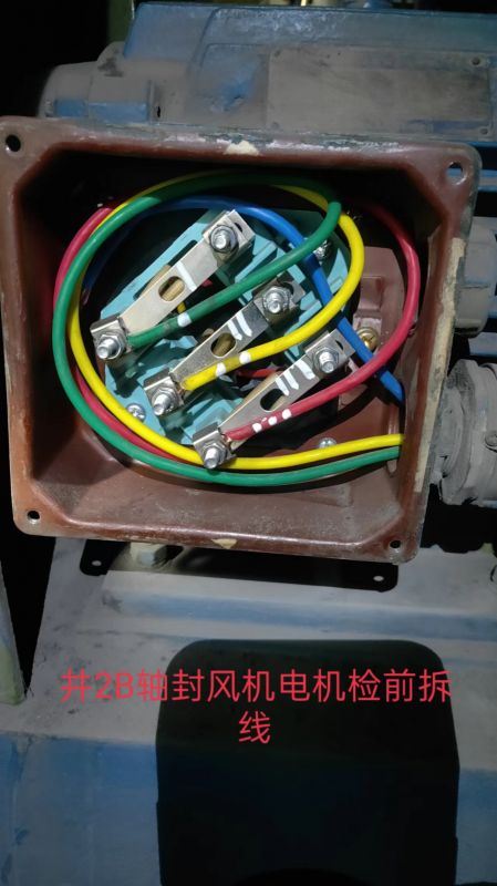 共2B轴封风机电机检前拆线