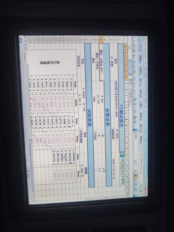 6kV2A段工作分支PT一、二次直阻，变比，极性，励磁特性，空载电流试验4