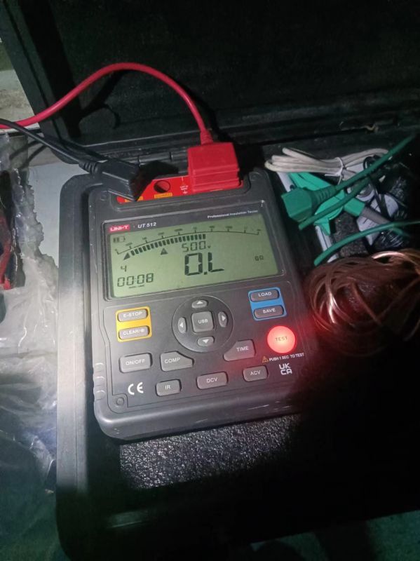 2#机小机A.B胶球泵电机电缆绝缘测量数据全部合格8